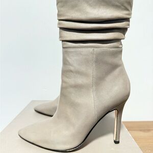 Halston Heritage Heather Leather Ankle Boots – 8.5 – Taupe